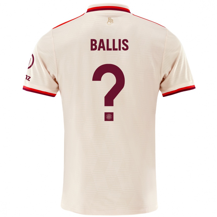 Men Football Benjamin Ballis #0 Linen Third Jersey 2024/25 T-Shirt Nz