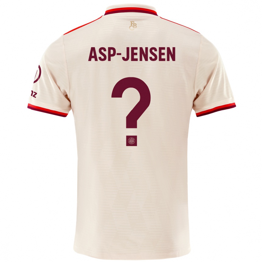 Men Football Jonathan Asp-Jensen #0 Linen Third Jersey 2024/25 T-Shirt Nz