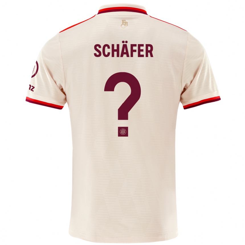 Men Football Luis Schäfer #0 Linen Third Jersey 2024/25 T-Shirt Nz