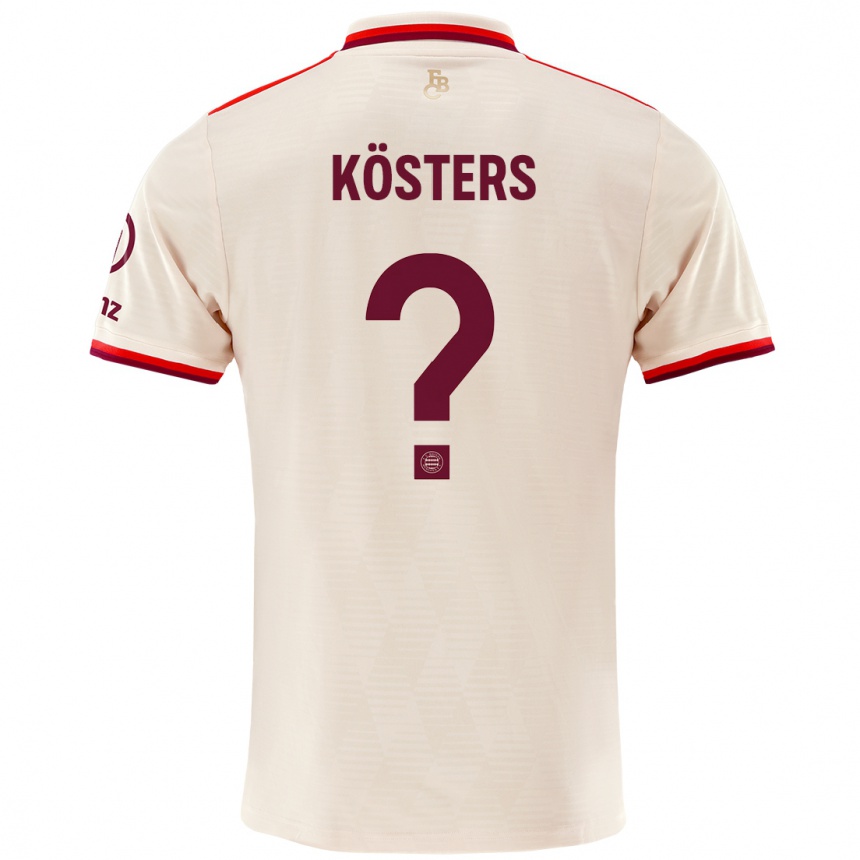 Men Football Matthias Kösters #0 Linen Third Jersey 2024/25 T-Shirt Nz