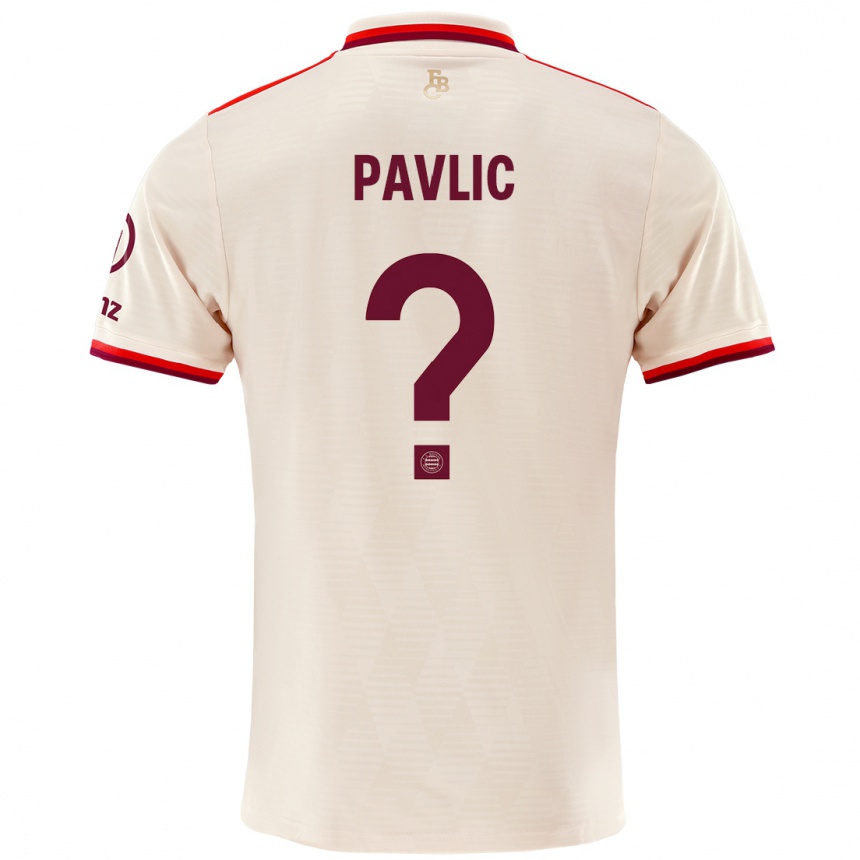 Men Football Raphael Pavlic #0 Linen Third Jersey 2024/25 T-Shirt Nz