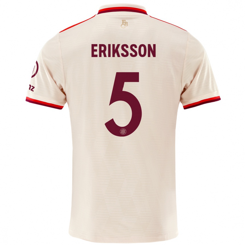 Men Football Magdalena Eriksson #5 Linen Third Jersey 2024/25 T-Shirt Nz