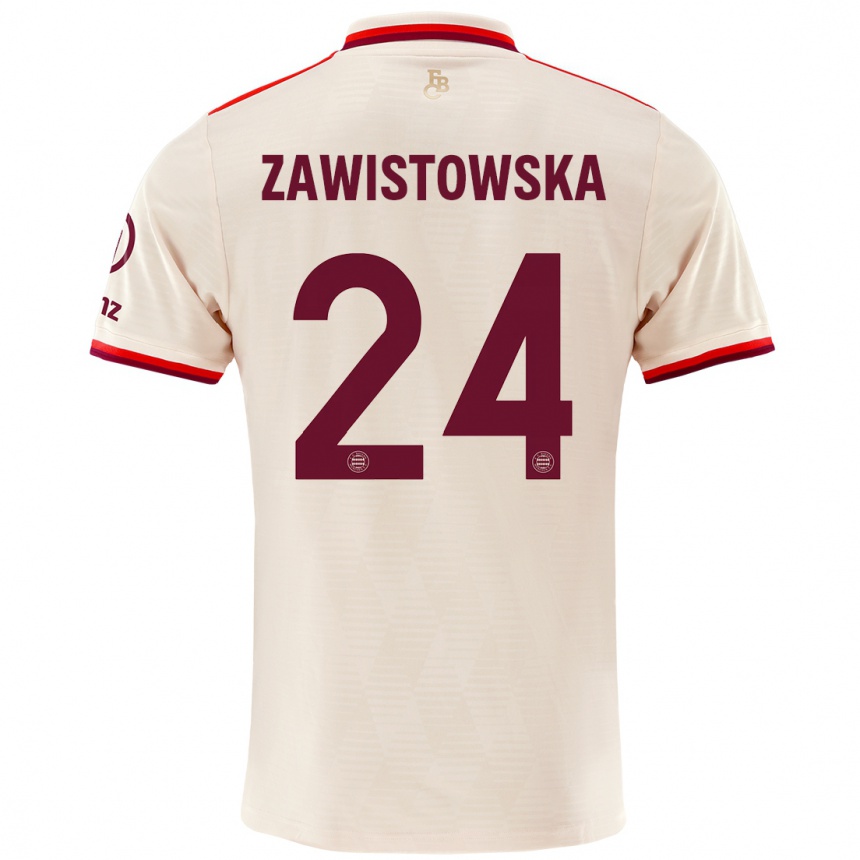 Men Football Weronika Zawistowska #24 Linen Third Jersey 2024/25 T-Shirt Nz