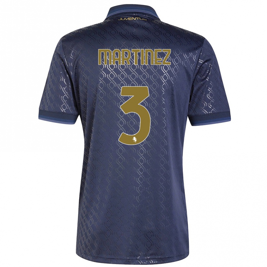 Men Football Bruno Martinez #3 Navy Blue Third Jersey 2024/25 T-Shirt Nz