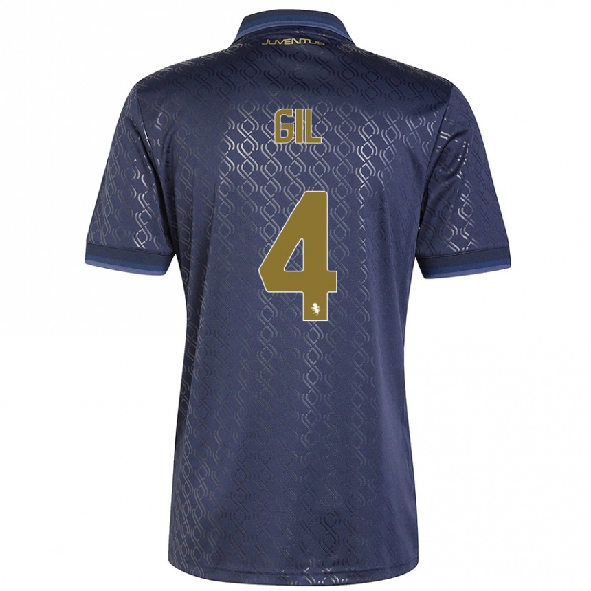 Men Football Javier Gil #4 Navy Blue Third Jersey 2024/25 T-Shirt Nz