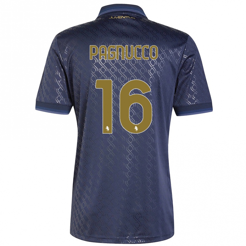 Men Football Filippo Pagnucco #16 Navy Blue Third Jersey 2024/25 T-Shirt Nz