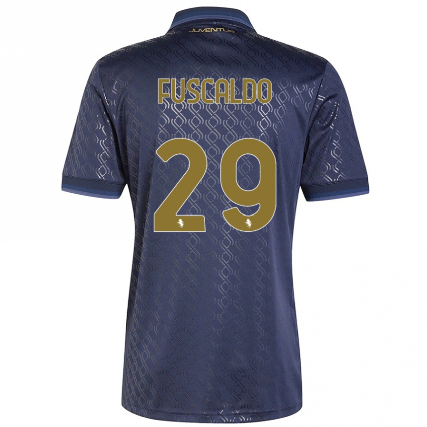 Men Football Matteo Fuscaldo #29 Navy Blue Third Jersey 2024/25 T-Shirt Nz