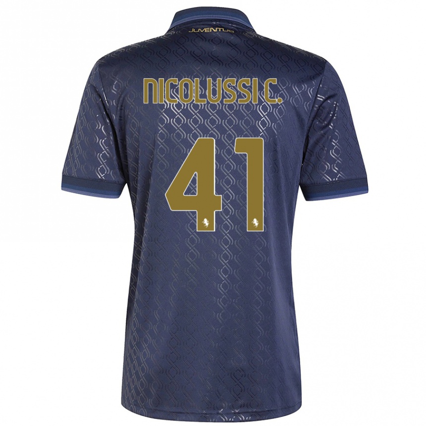 Men Football Hans Nicolussi Caviglia #41 Navy Blue Third Jersey 2024/25 T-Shirt Nz