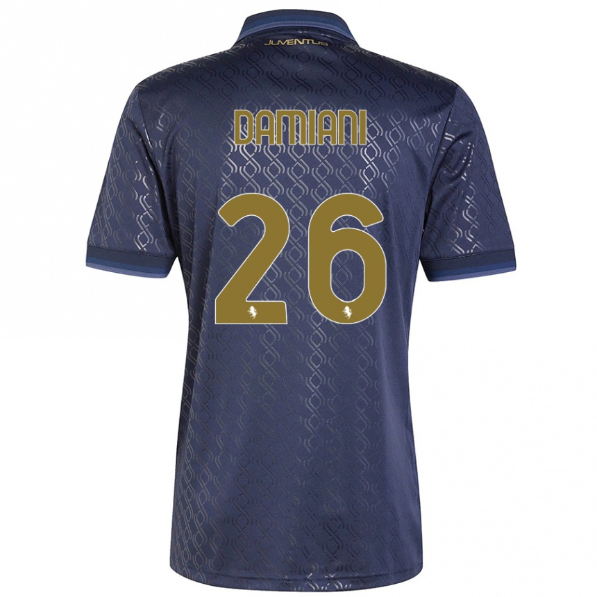 Men Football Samuele Damiani #26 Navy Blue Third Jersey 2024/25 T-Shirt Nz