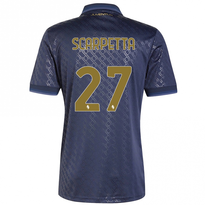 Men Football Jacopo Scarpetta #27 Navy Blue Third Jersey 2024/25 T-Shirt Nz