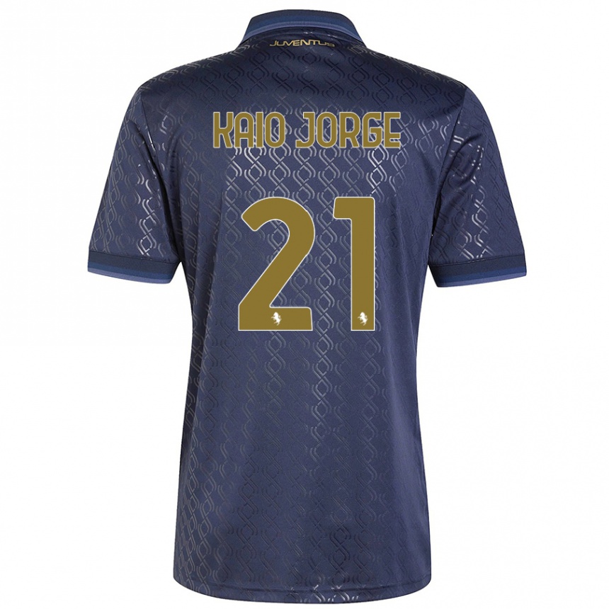 Men Football Kaio Jorge #21 Navy Blue Third Jersey 2024/25 T-Shirt Nz