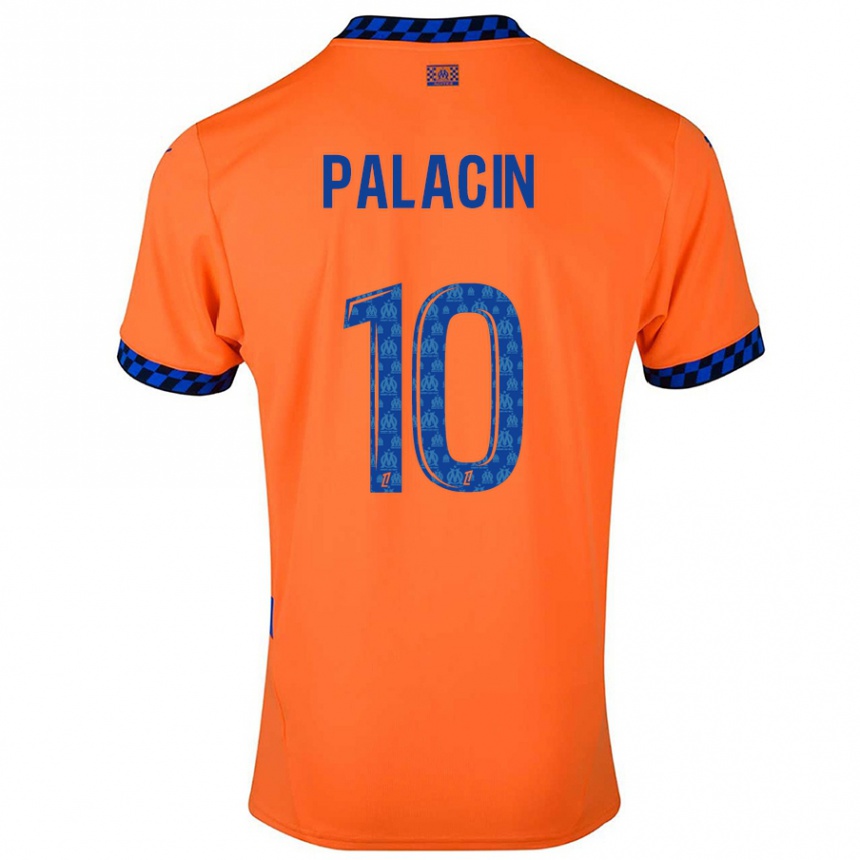 Men Football Sara Palacin #10 Orange Dark Blue Third Jersey 2024/25 T-Shirt Nz