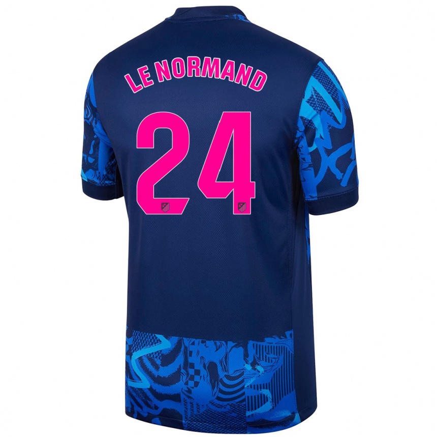 Men Football Robin Le Normand #24 Royal Blue Third Jersey 2024/25 T-Shirt Nz