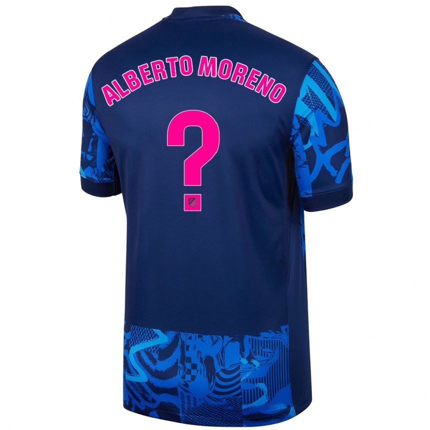 Men Football Alberto Moreno #0 Royal Blue Third Jersey 2024/25 T-Shirt Nz