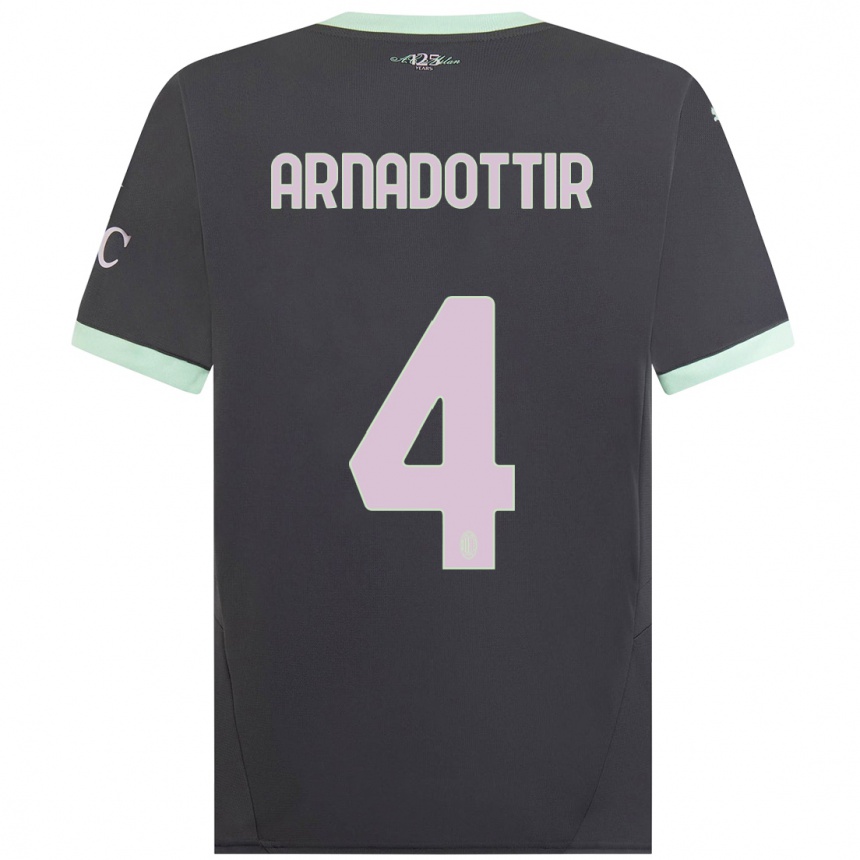 Men Football Guony Arnadottir #4 Grey Third Jersey 2024/25 T-Shirt Nz