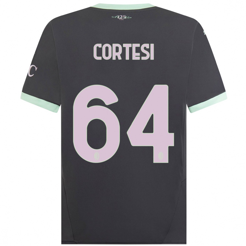 Men Football Selena Cortesi #64 Grey Third Jersey 2024/25 T-Shirt Nz