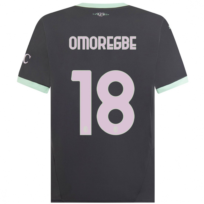 Men Football Bob Murphy Omoregbe #18 Grey Third Jersey 2024/25 T-Shirt Nz