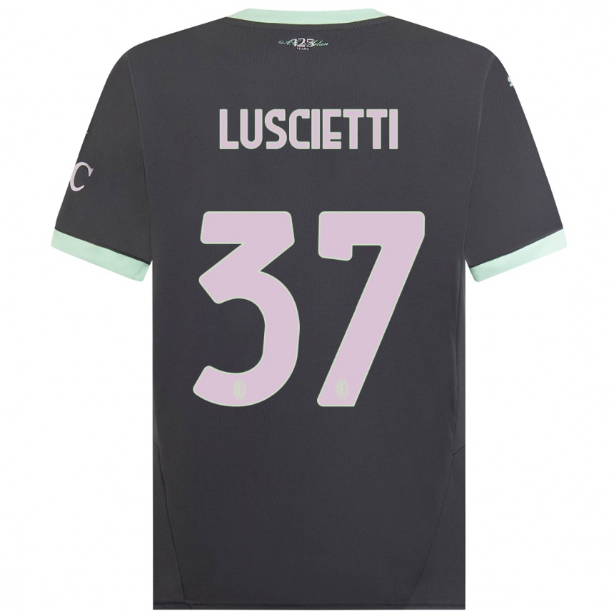 Men Football Abebe Luscietti #37 Grey Third Jersey 2024/25 T-Shirt Nz