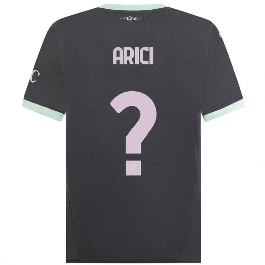 Men Football Alberto Arici #0 Grey Third Jersey 2024/25 T-Shirt Nz