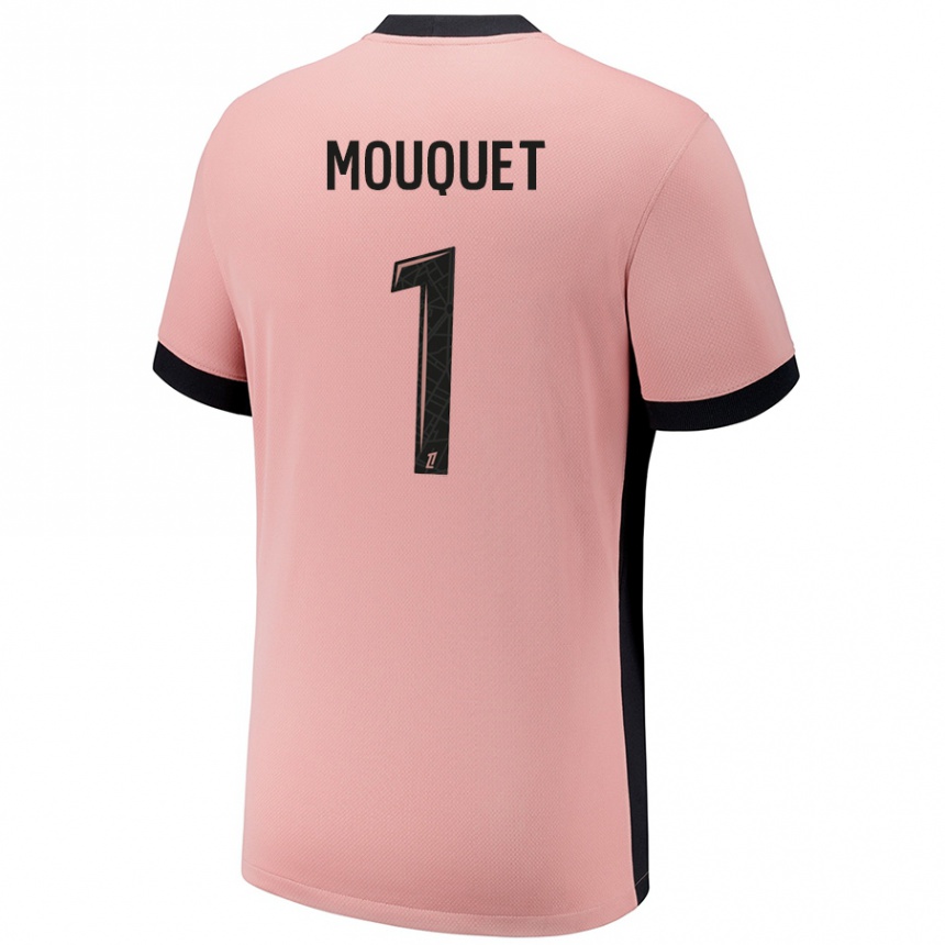 Men Football Louis Mouquet #1 Rust Pink Third Jersey 2024/25 T-Shirt Nz