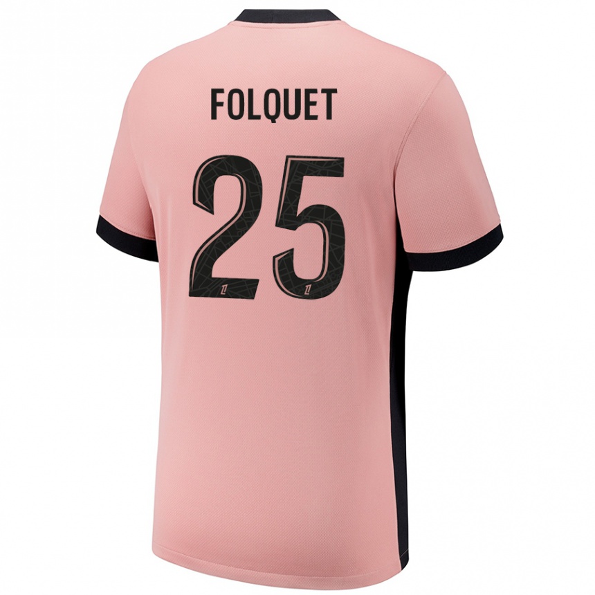 Men Football Magnaba Folquet #25 Rust Pink Third Jersey 2024/25 T-Shirt Nz