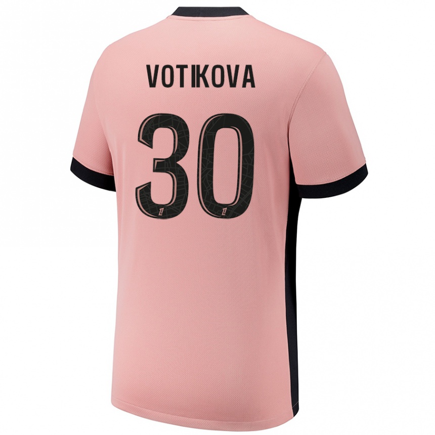 Men Football Barbora Votikova #30 Rust Pink Third Jersey 2024/25 T-Shirt Nz