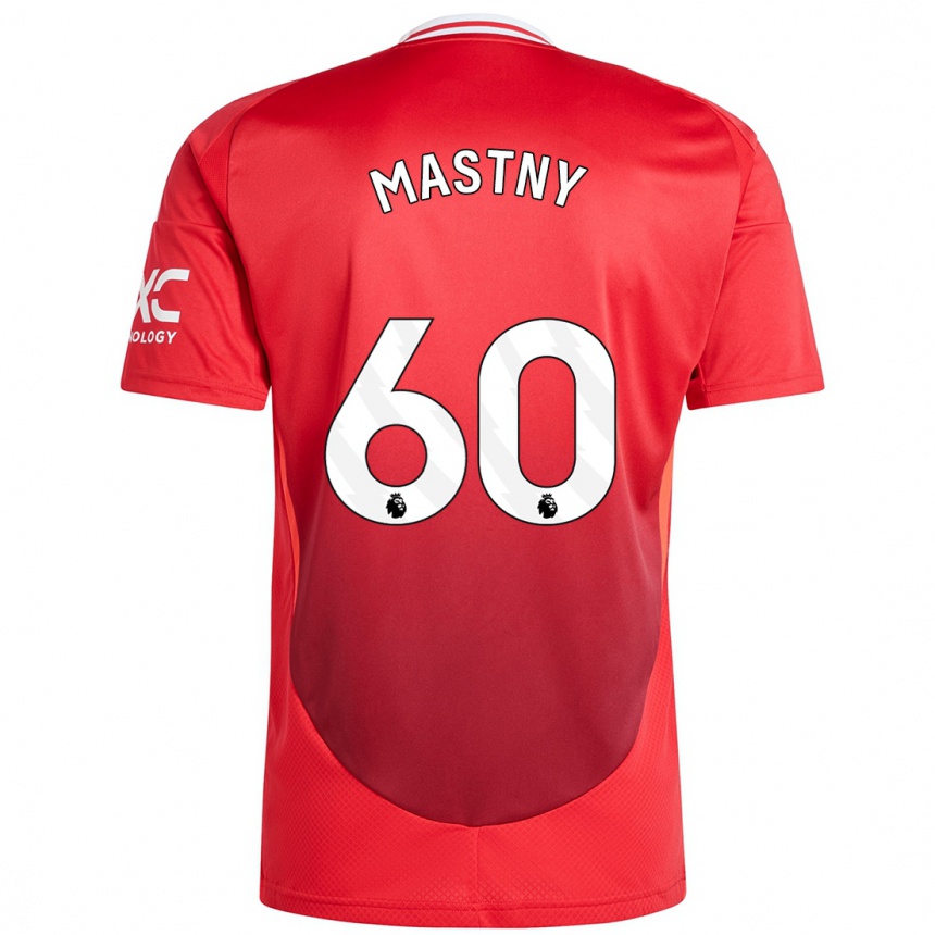 Women Football Ondrej Mastny #60 Bright Red Home Jersey 2024/25 T-Shirt Nz