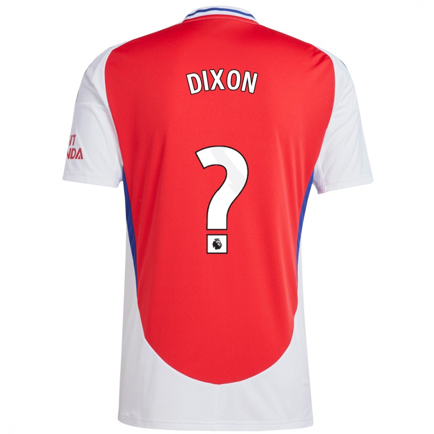 Women Football Danny Dixon #0 Red White Home Jersey 2024/25 T-Shirt Nz