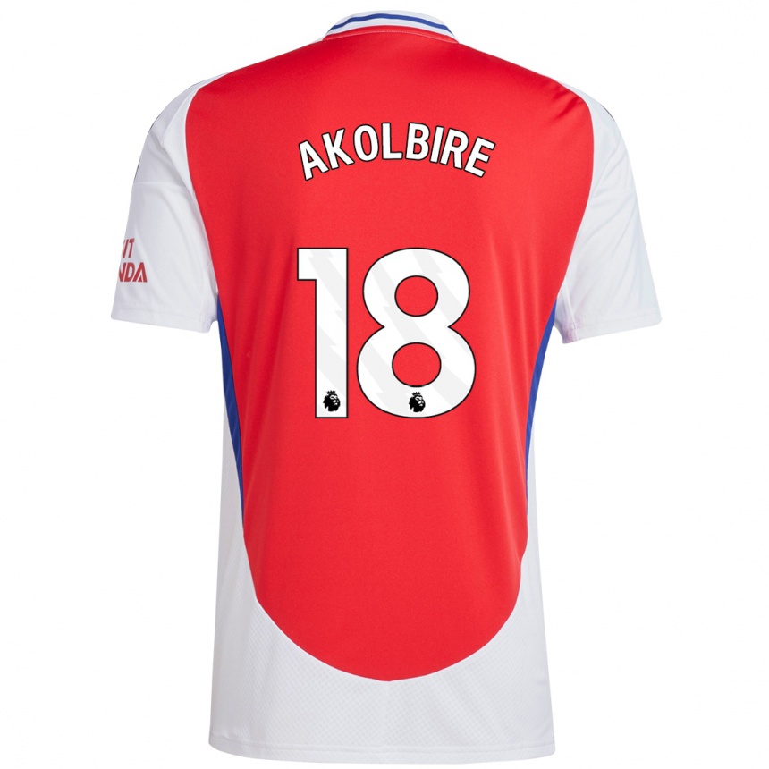 Women Football Bless Akolbire #18 Red White Home Jersey 2024/25 T-Shirt Nz