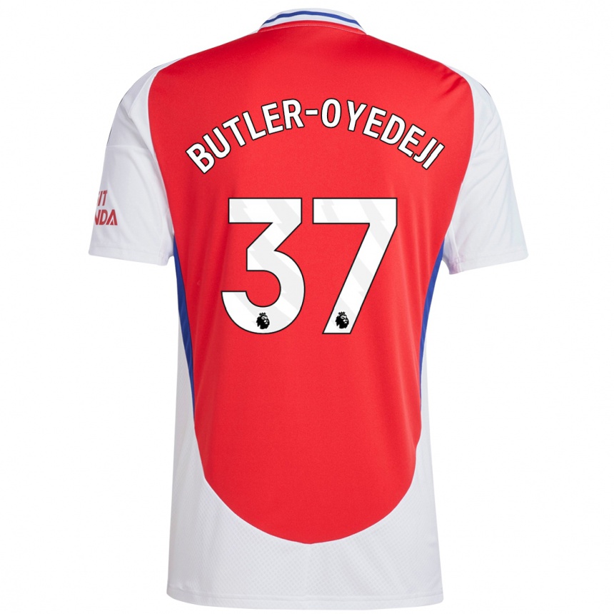 Women Football Nathan Butler-Oyedeji #37 Red White Home Jersey 2024/25 T-Shirt Nz