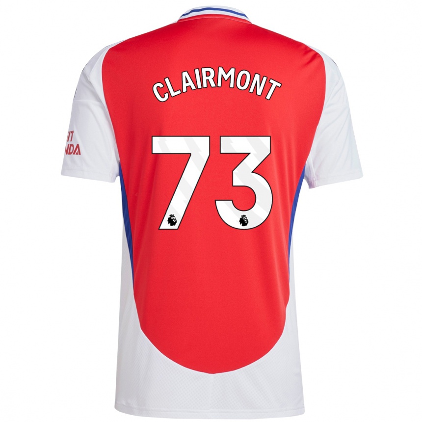 Women Football Reece Clairmont #73 Red White Home Jersey 2024/25 T-Shirt Nz