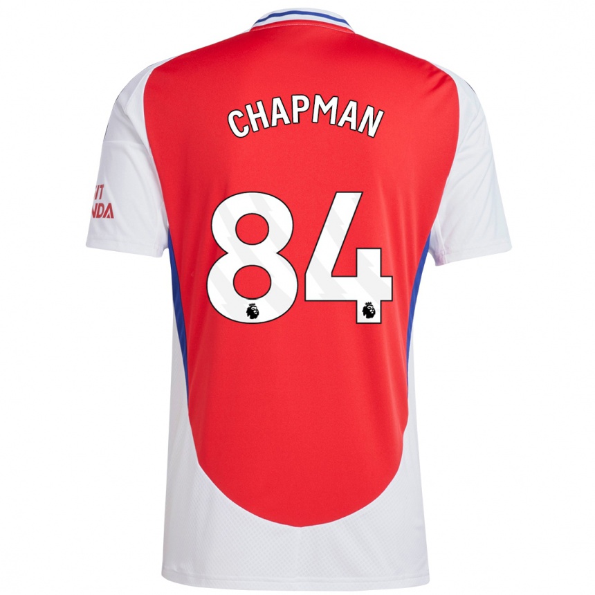 Women Football Samuel Chapman #84 Red White Home Jersey 2024/25 T-Shirt Nz