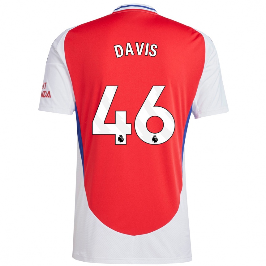 Women Football Timi Davis #46 Red White Home Jersey 2024/25 T-Shirt Nz