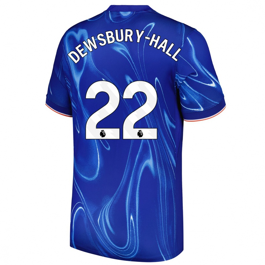 Women Football Kiernan Dewsbury-Hall #22 Blue White Home Jersey 2024/25 T-Shirt Nz