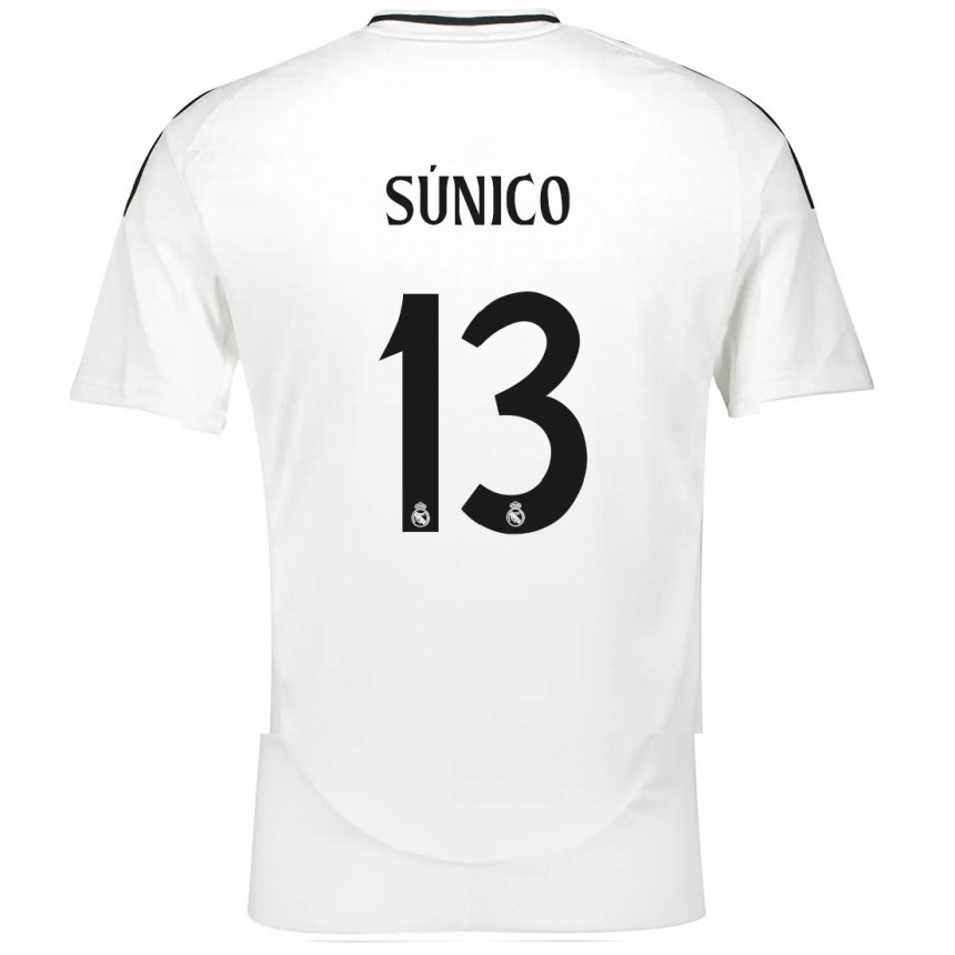 Women Football Guille Súnico #13 White Home Jersey 2024/25 T-Shirt Nz