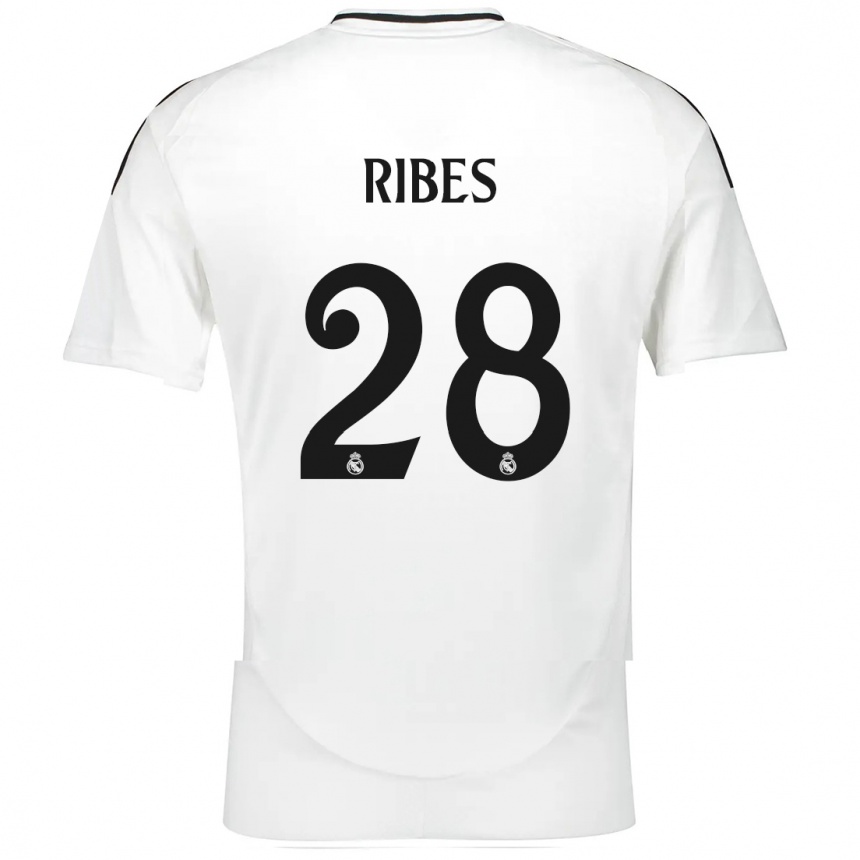 Women Football Kike Ribes #28 White Home Jersey 2024/25 T-Shirt Nz