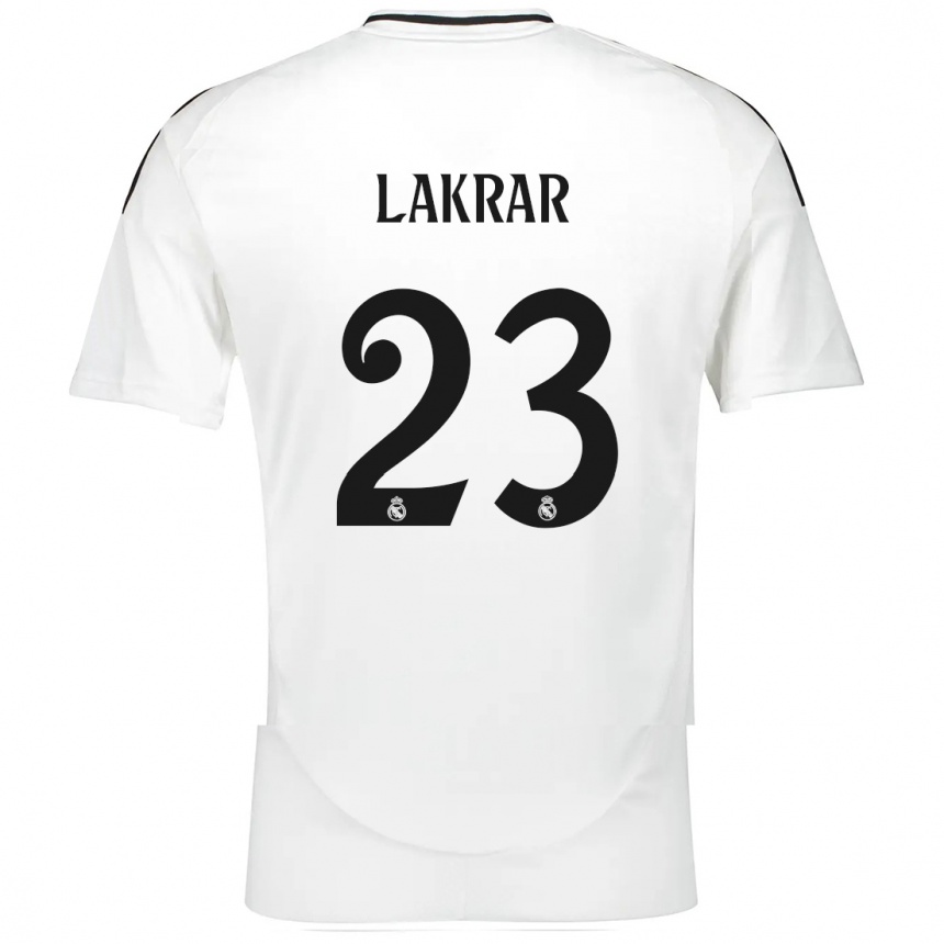 Women Football Maëlle Lakrar #23 White Home Jersey 2024/25 T-Shirt Nz