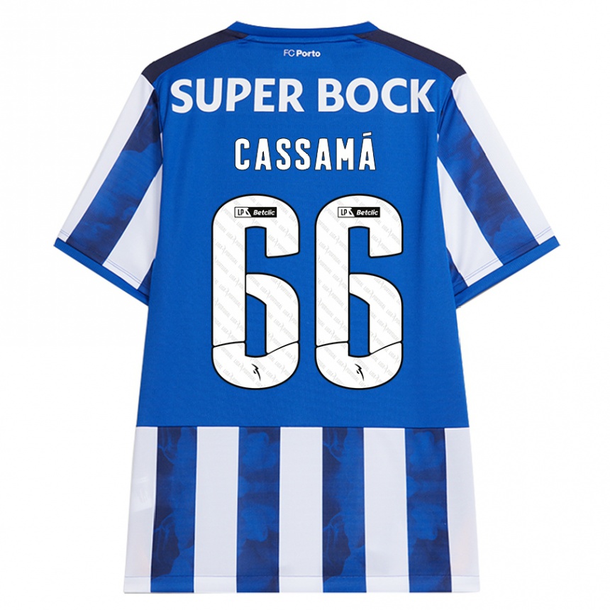 Women Football Adramane Cassamá #66 Blue White Home Jersey 2024/25 T-Shirt Nz