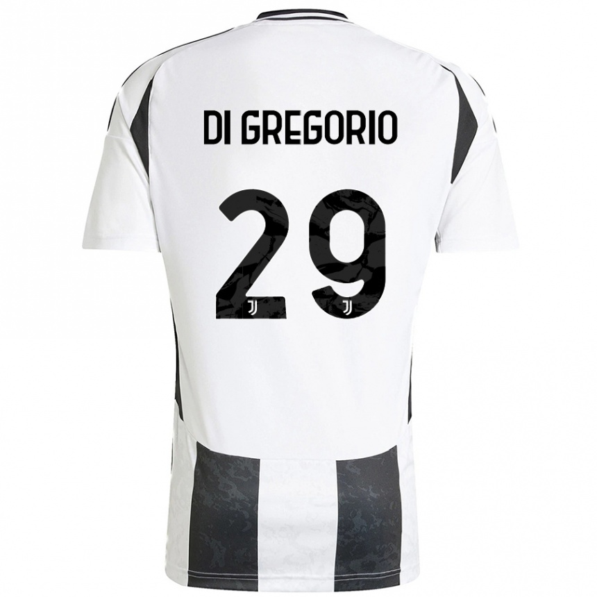 Women Football Michele Di Gregorio #29 White Black Home Jersey 2024/25 T-Shirt Nz