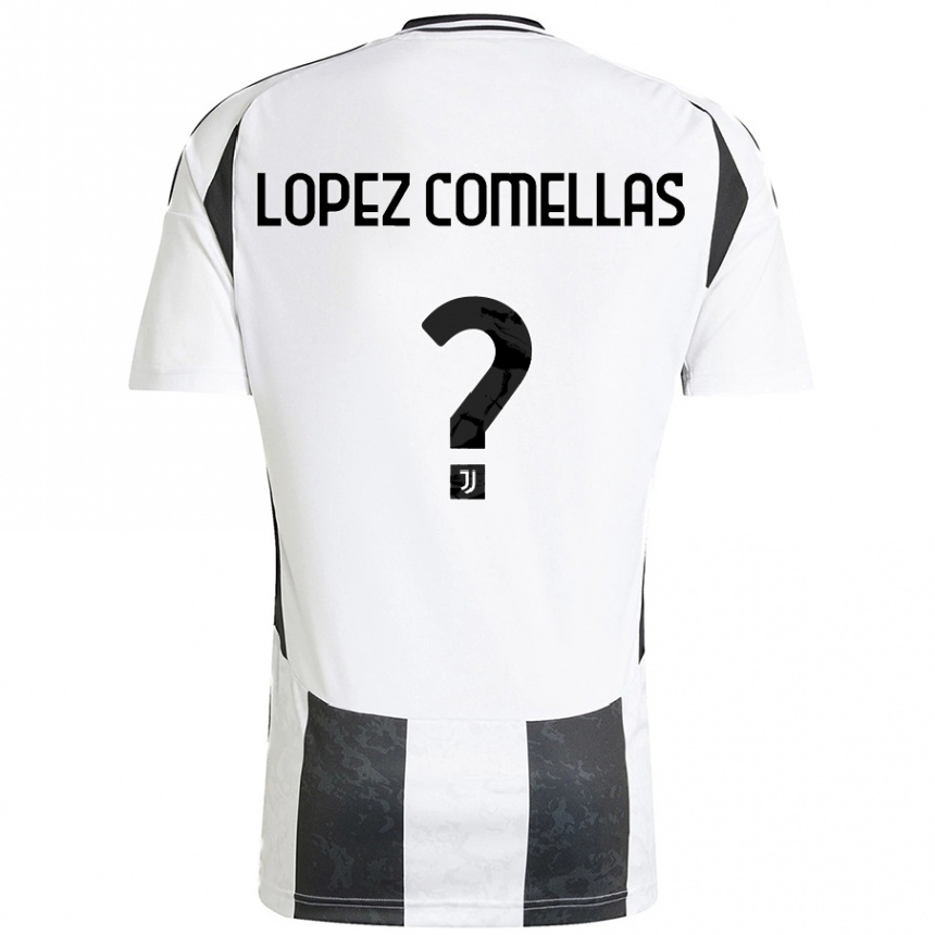 Women Football Ivan Lopez Comellas #0 White Black Home Jersey 2024/25 T-Shirt Nz