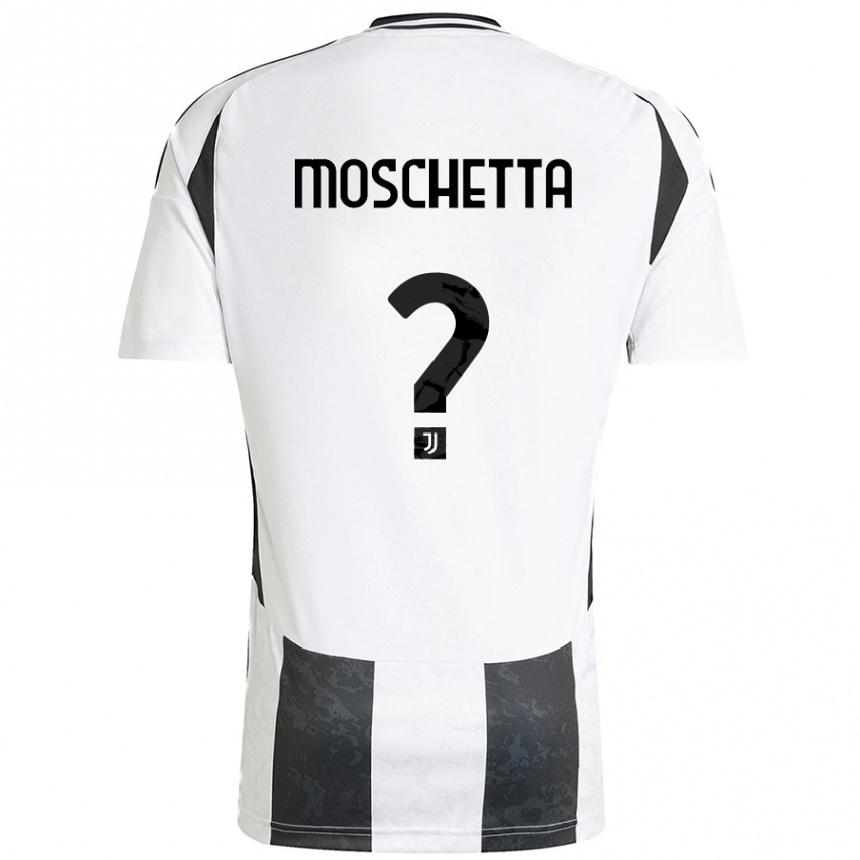 Women Football Lorenzo Moschetta #0 White Black Home Jersey 2024/25 T-Shirt Nz