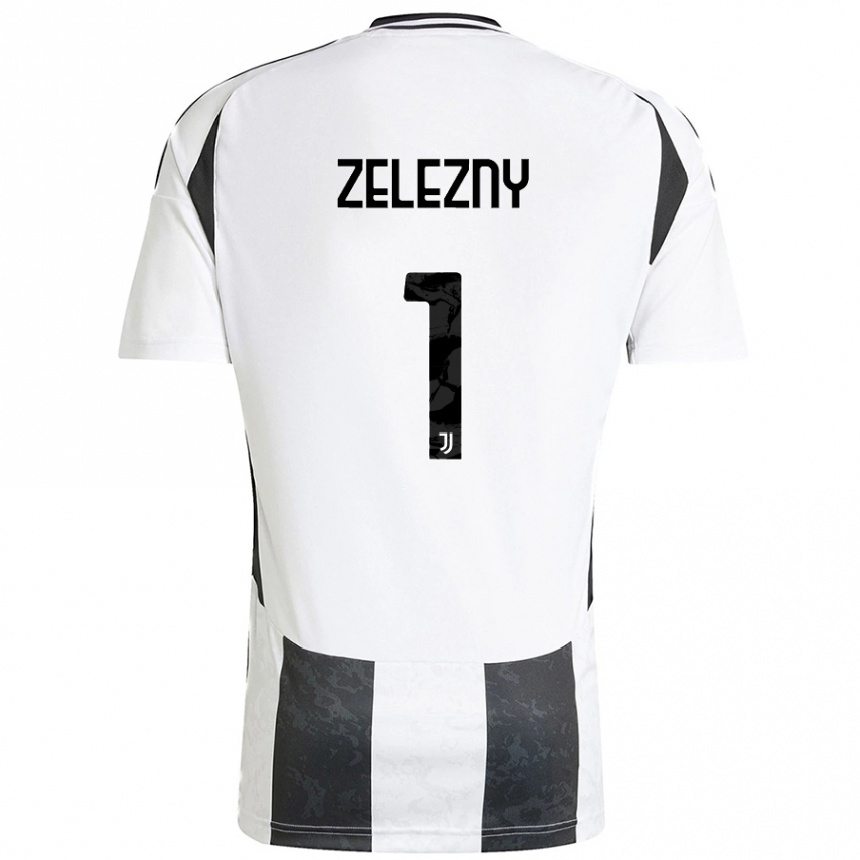 Women Football Radoslaw Zelezny #1 White Black Home Jersey 2024/25 T-Shirt Nz