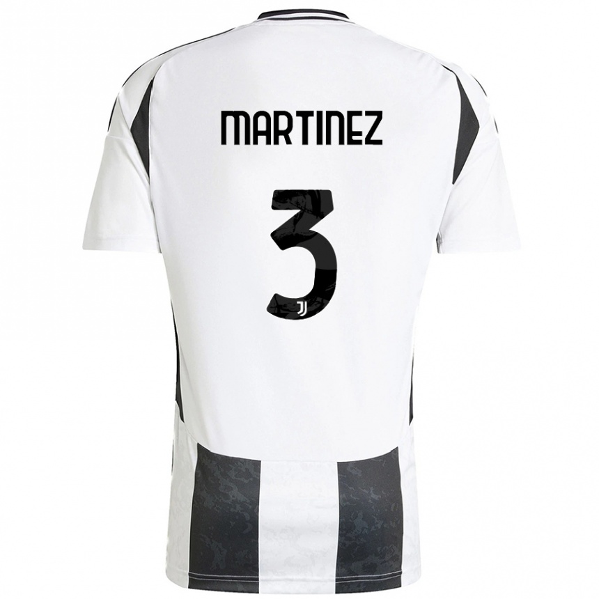 Women Football Bruno Martinez #3 White Black Home Jersey 2024/25 T-Shirt Nz