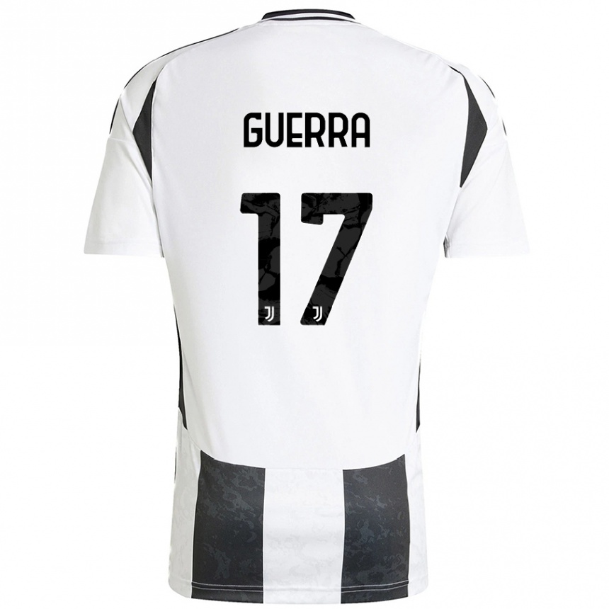 Women Football Simone Guerra #17 White Black Home Jersey 2024/25 T-Shirt Nz