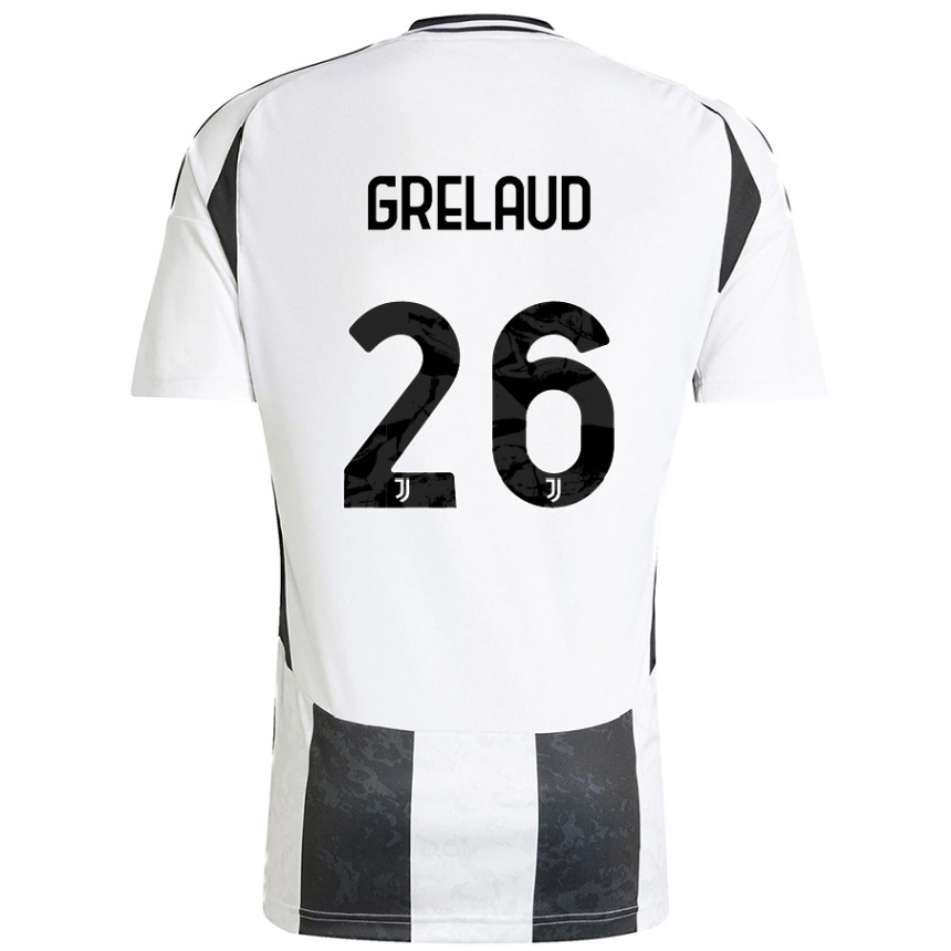 Women Football Josue Grelaud #26 White Black Home Jersey 2024/25 T-Shirt Nz