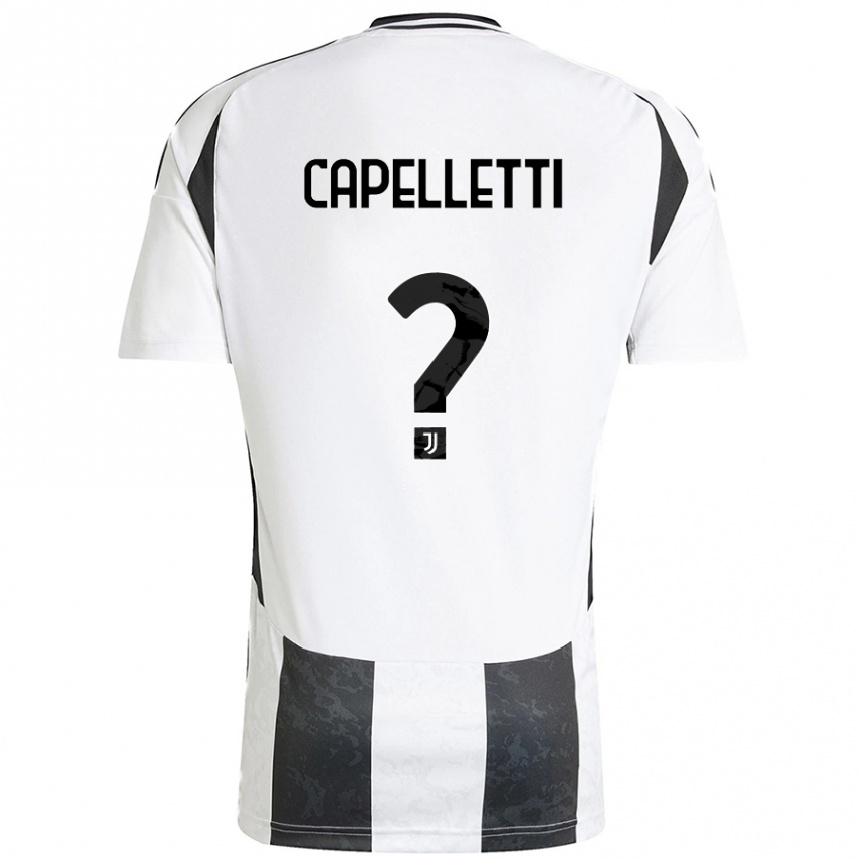 Women Football Alessia Capelletti #0 White Black Home Jersey 2024/25 T-Shirt Nz