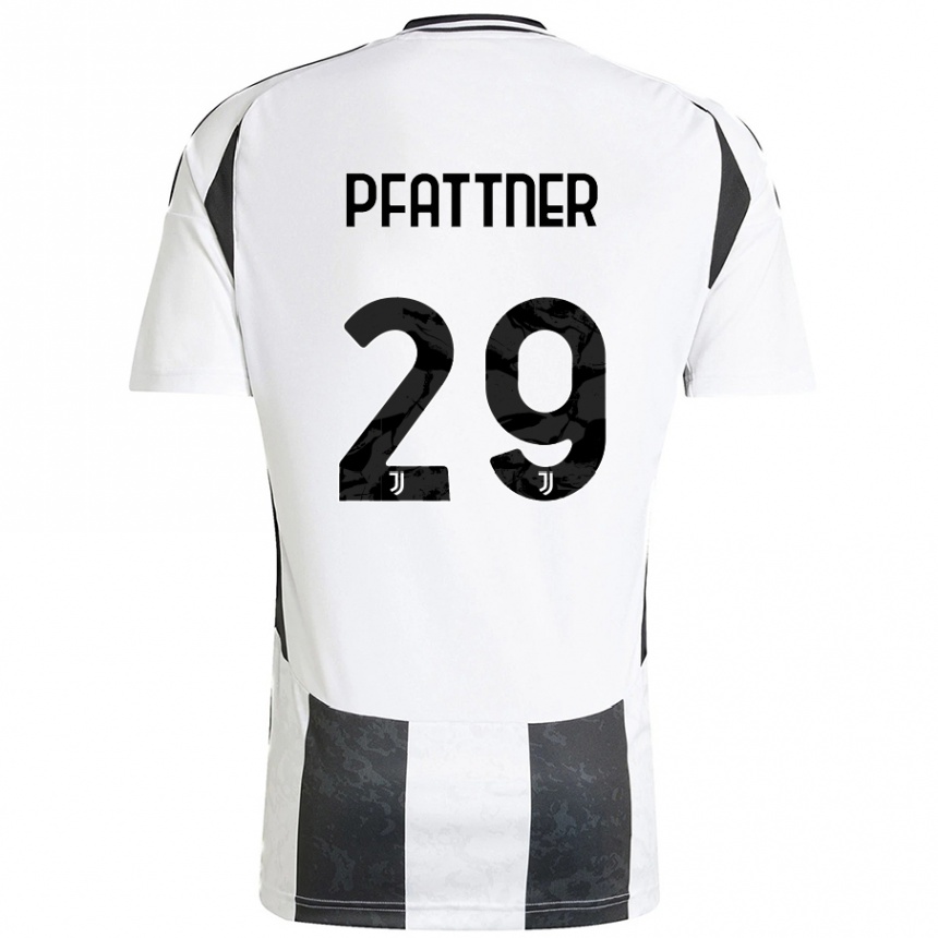 Women Football Elisa Pfattner #29 White Black Home Jersey 2024/25 T-Shirt Nz