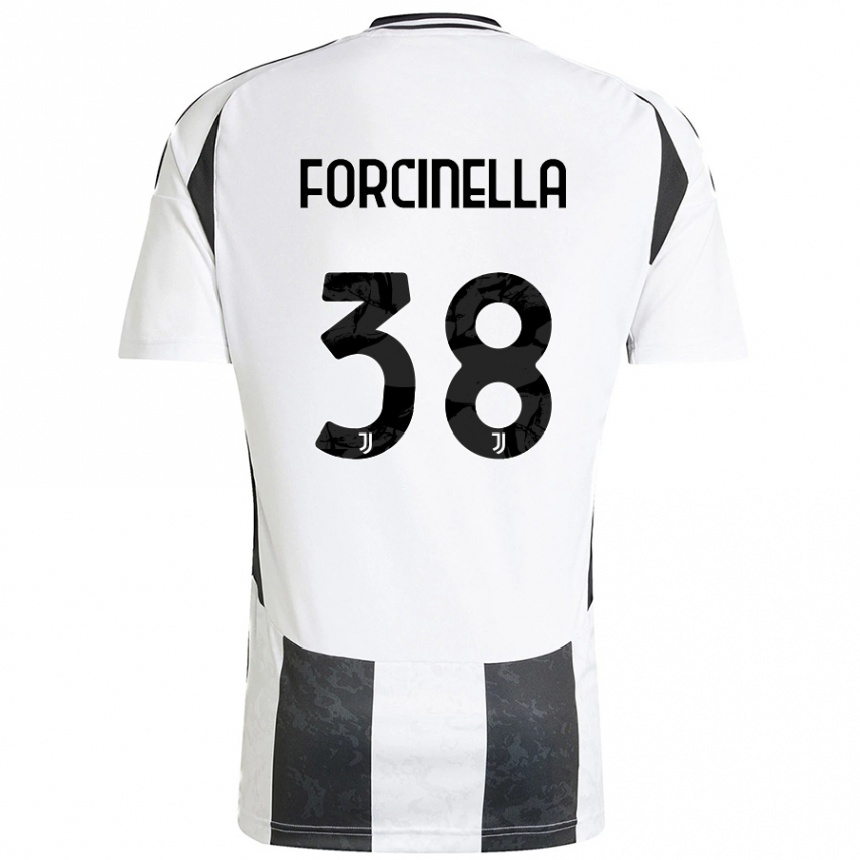 Women Football Camilla Forcinella #38 White Black Home Jersey 2024/25 T-Shirt Nz