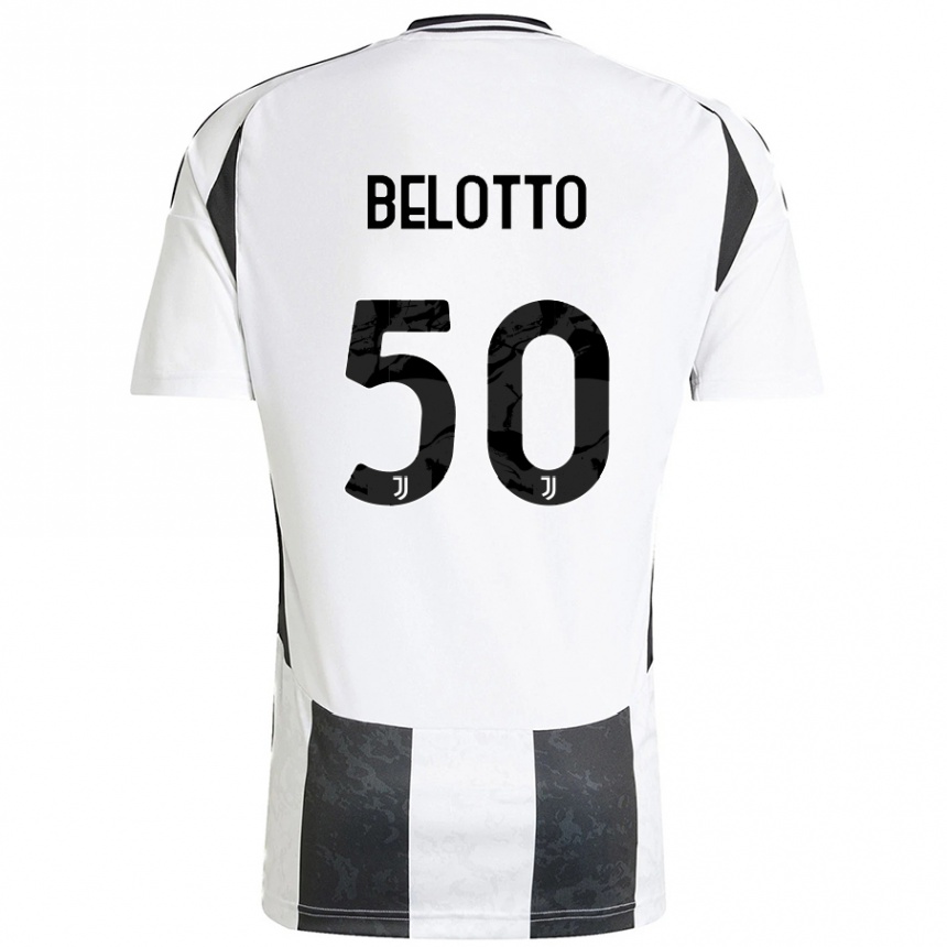 Women Football Soledad Belotto #50 White Black Home Jersey 2024/25 T-Shirt Nz