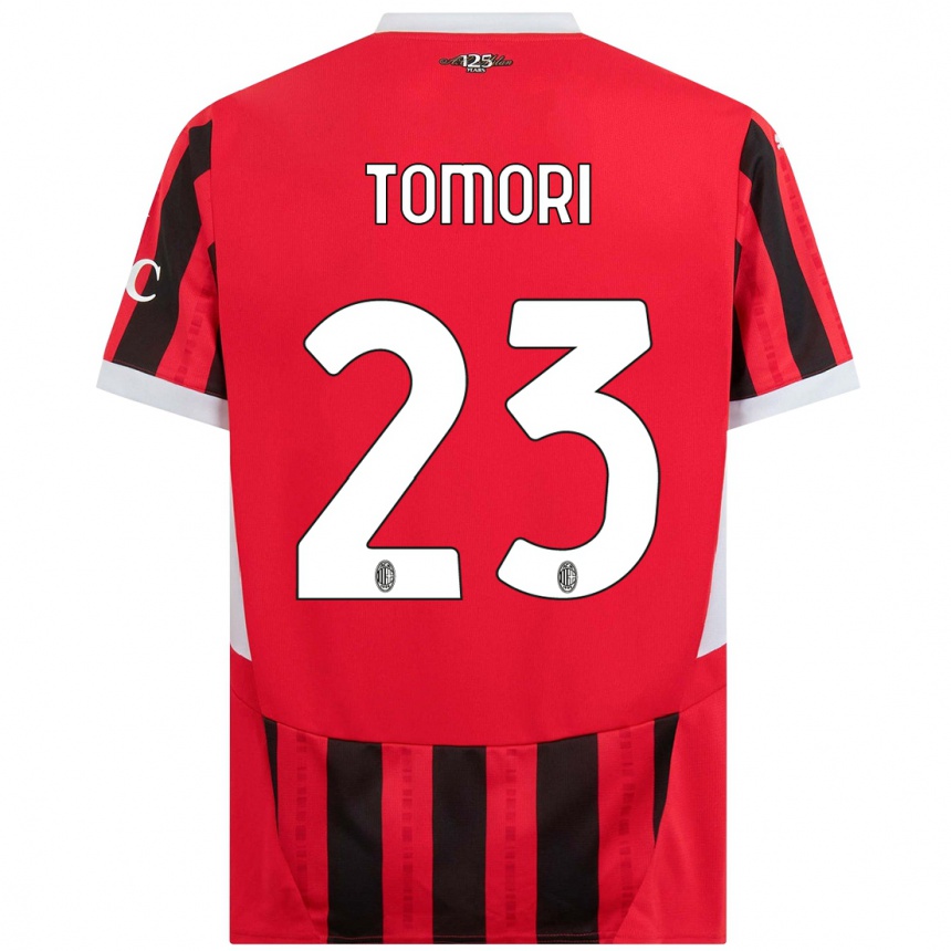 Women Football Fikayo Tomori #23 Red Black Home Jersey 2024/25 T-Shirt Nz